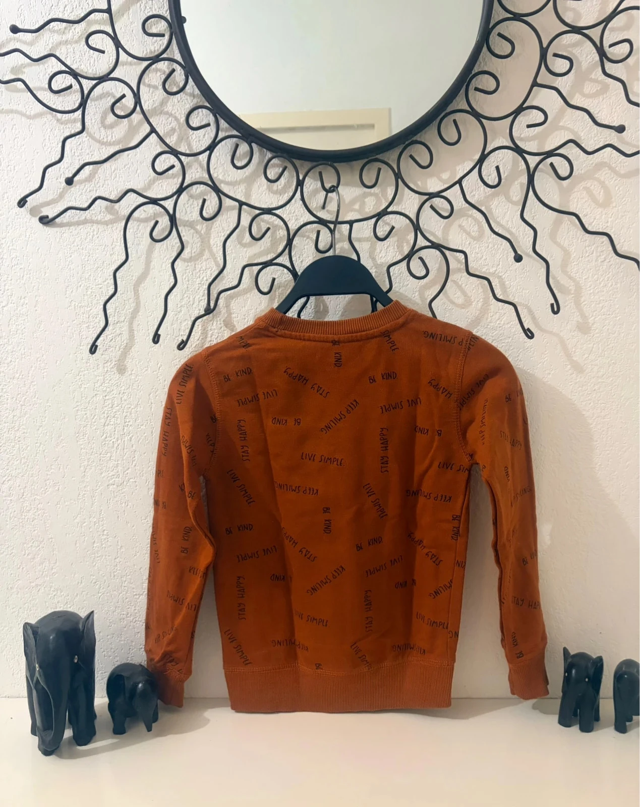 Sweat Zeeman Marron Terre Cuite À Messages Positifs "Live Simple" - Taille 7-8 Ans – photo 4